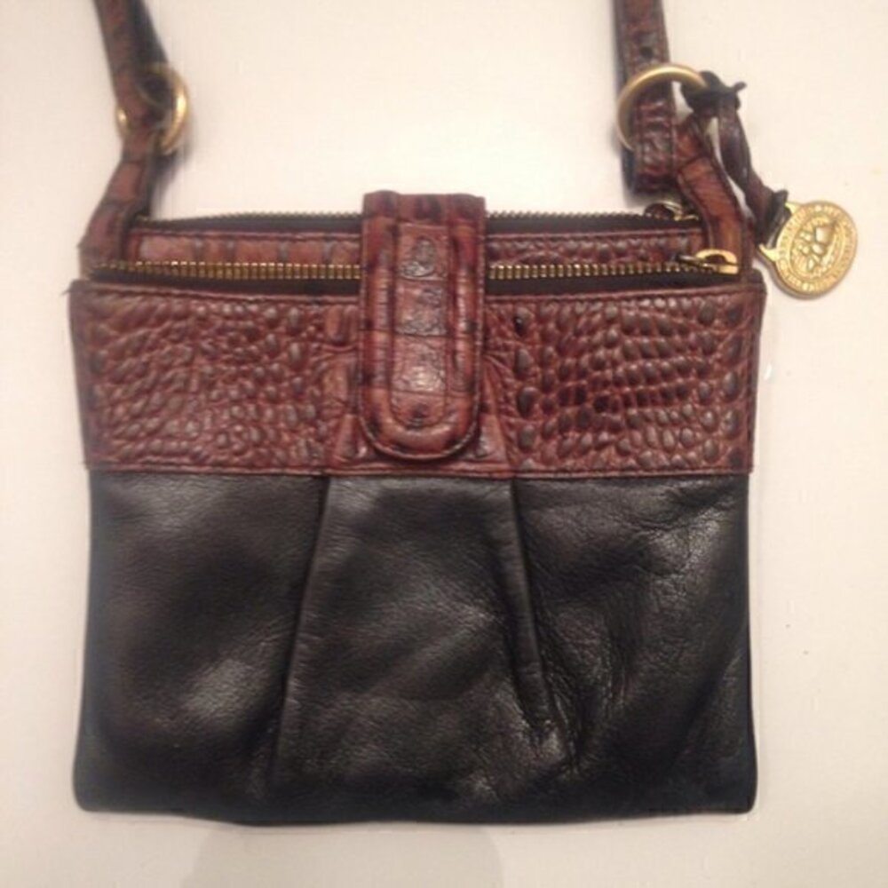 👛 BRAHMIN 👛black brown leather crossbody